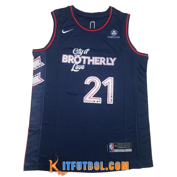 Camisetas De Futbol Philadelphia 76ers (EMBIID #21) 2023/24 Azul Oscuro