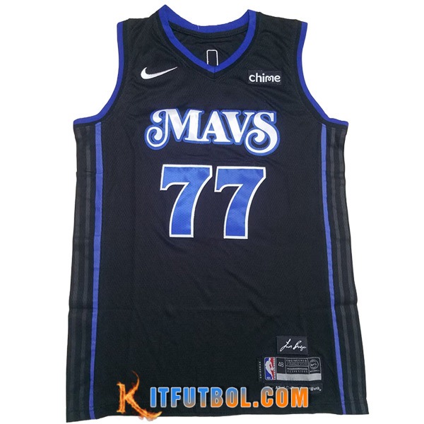 Camisetas De Futbol Dallas Mavericks (DONCIC #77) 2023/24 Azul Oscuro