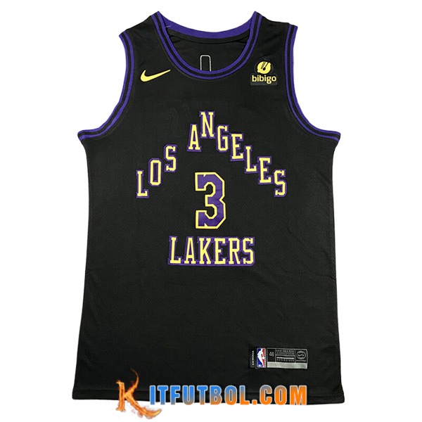 Camisetas De Futbol Los Angeles Lakers (DAVIS #3) 2023/24 Negro -02