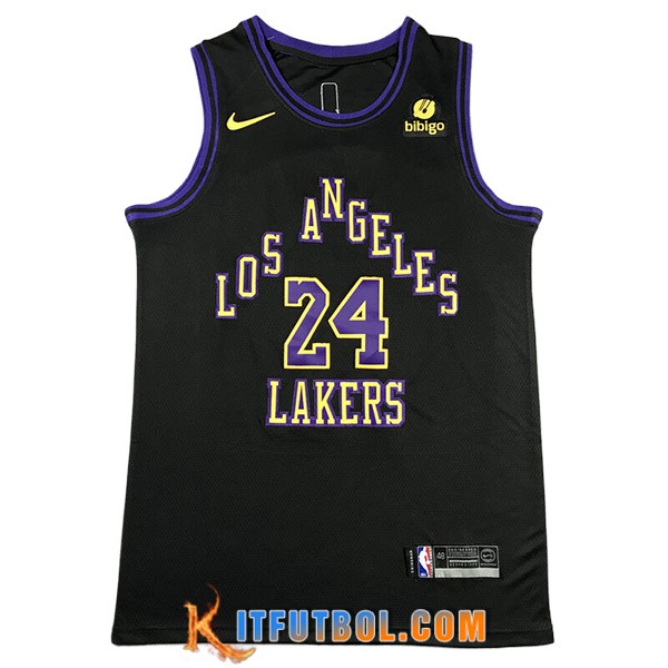 Camisetas De Futbol Los Angeles Lakers (BRYANT #24) 2023/24 Negro -06