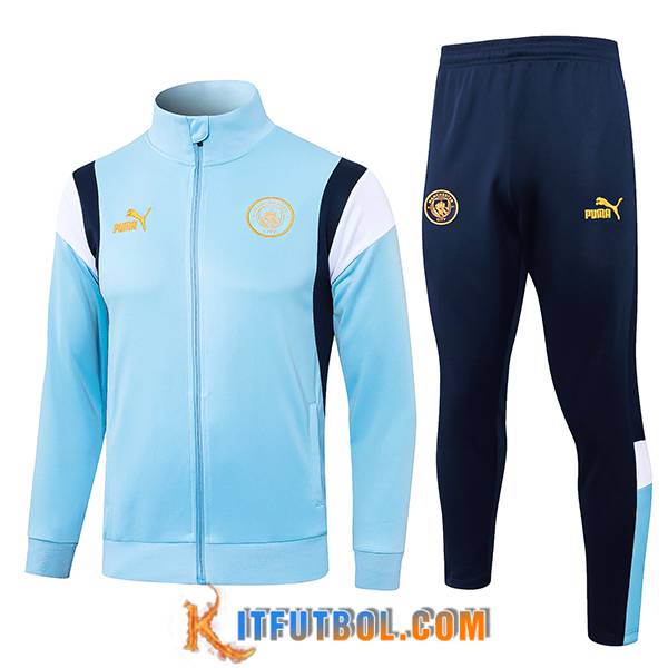 Chandal Equipos De Futbol - Chaqueta Manchester City Azul Claro 2023/2024 -02