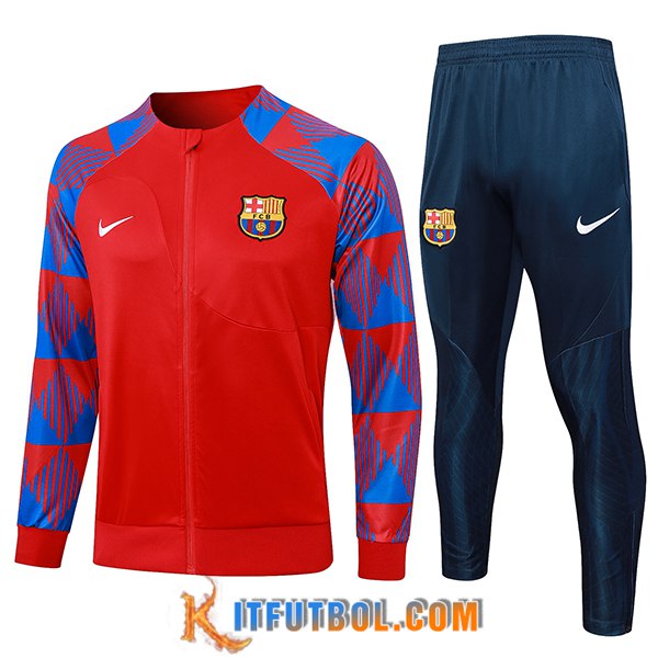 Chandal Equipos De Futbol - Chaqueta FC Barcelona Rojo 2023/2024 -03