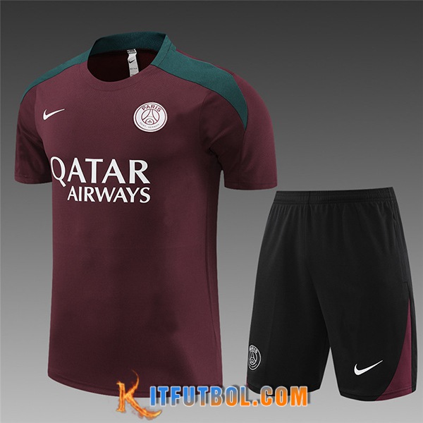 Camiseta Entrenamiento + Cortos PSG Ninos Rojo 2023/2024