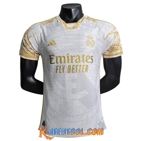 Camisetas De Futbol Real Madrid Special Edition Blanco/Amarillo 2023/2024