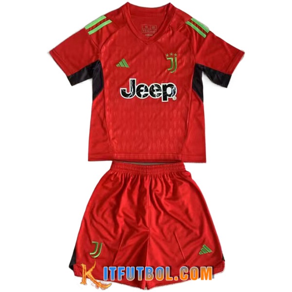 Camisetas De Futbol Juventus Ninos Portero Rojo 2023/2024