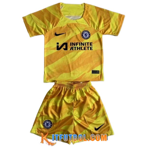 Camisetas De Futbol FC Chelsea Ninos Portero Amarillo 2023/2024