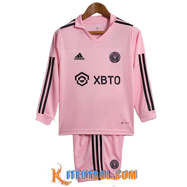 Camisetas De Futbol Inter Miami CF Ninos Primera Manga Largas 2023/2024