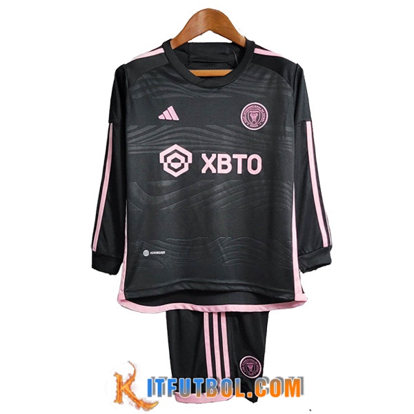 Camisetas De Futbol Inter Miami CF Ninos Segunda Manga Largas 2023/2024