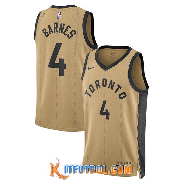 Camisetas De Futbol Toronto Raptors (BARNES #4) 2023/24 Marrón