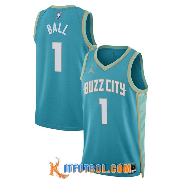 Camisetas De Futbol Charlotte Hornets (BALL #1) 2023/24 Azul -02