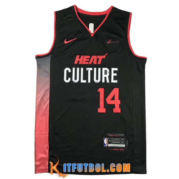 Camisetas De Futbol Miami Heat (HERRO #14) 2023/24 Negro/Rojo -02