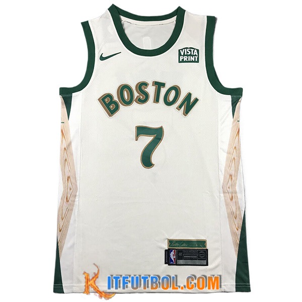 Camisetas De Futbol Boston Celtics (BROWN #7) 2023/24 Blanco/Verde