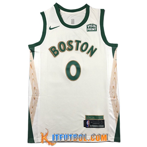 Camisetas De Futbol Boston Celtics (TATUM #0) 2023/24 Blanco/Verde