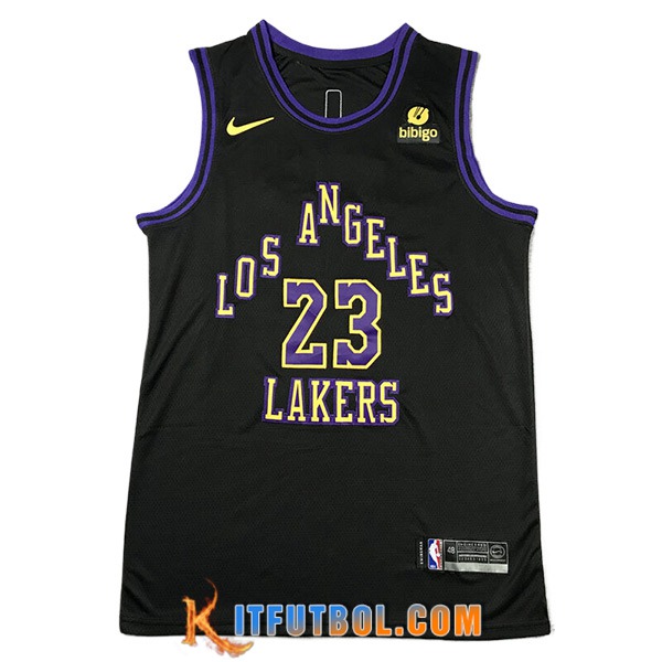Camisetas De Futbol Los Angeles Lakers (JAMES #23) 2023/24 Negro -03