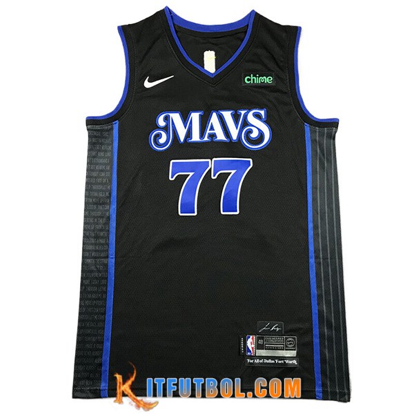 Camisetas De Futbol Dallas Mavericks (DONCIC #77) 2023/24 Negro/Azul