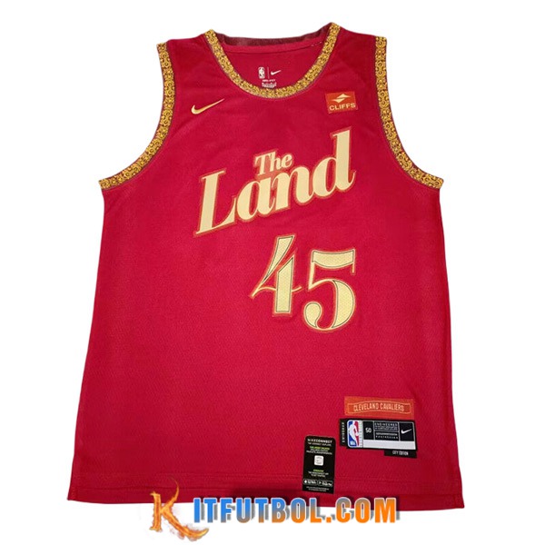 Camisetas De Futbol Cleveland Cavaliers (MITCHELL #45) 2023/24 Rojo -02