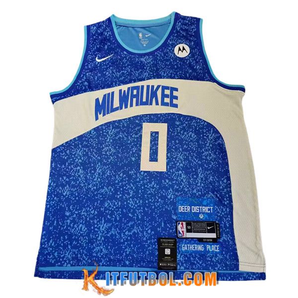 Camisetas De Futbol Milwaukee Bucks (LILLARD #0) 2023/24 Azul