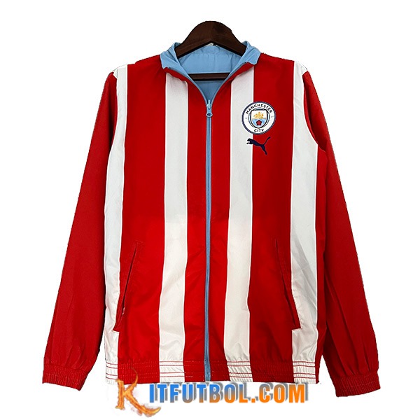 Rompevientos Manchester City Blanco/Rojo 2023/2024
