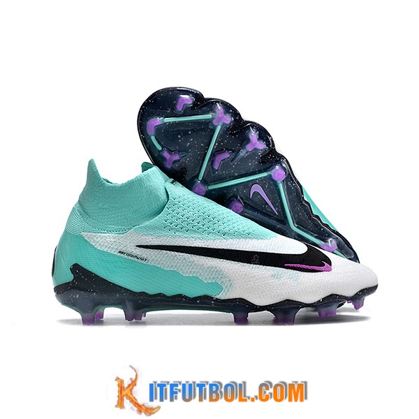 Nike Botas De Fútbol Phantom GX Elite DF Link FG Blanco/Negro/Verde