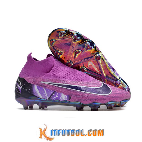Nike Botas De Fútbol Phantom GX Elite DF Link FG Negro/Violeta