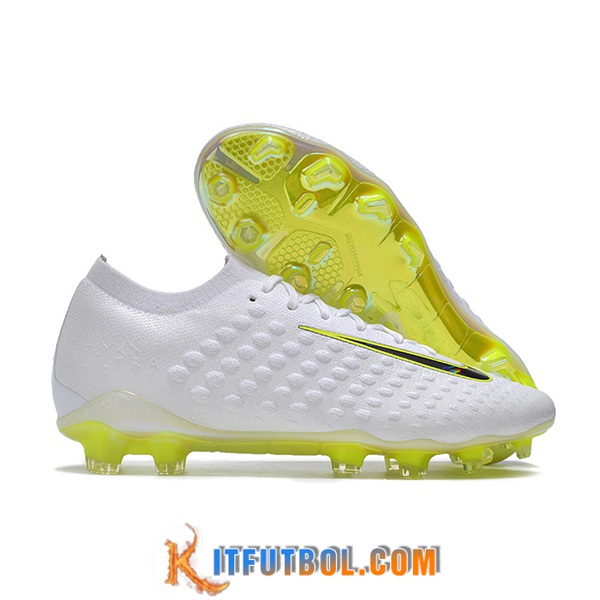 Nike Botas De Fútbol Phantom Ultra Venom FG Blanco/Amarillo