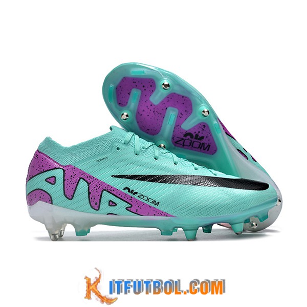 Nike Botas De Fútbol Air Zoom Mercurial Vapor XV Elite SG Negro/Verde/Violeta