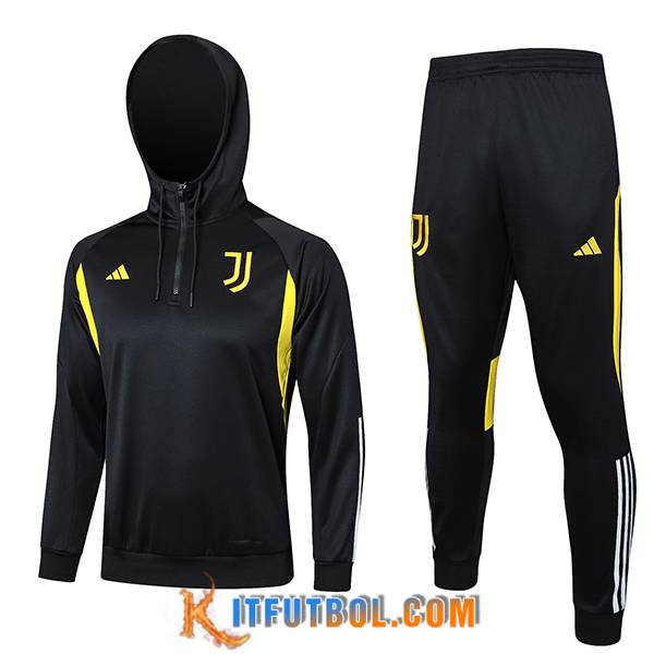 Chaqueta Con Capucha Chandal Juventus Negro/Amarillo 2023/2024