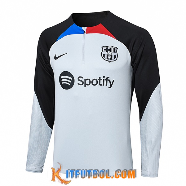 Sudadera De Entrenamiento FC Barcelona Blanco/Negro 2023/2024