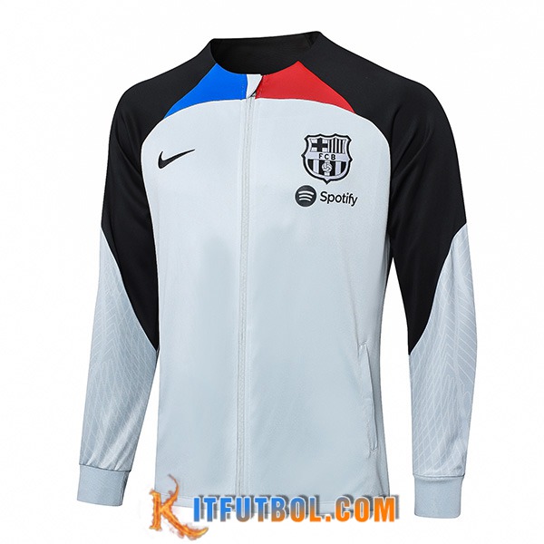 Chaquetas Futbol FC Barcelona Blanco/Negro 2023/2024