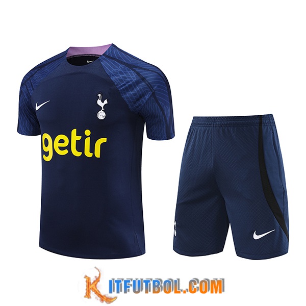 Camiseta Entrenamiento + Cortos Tottenham Hotspur Azul Oscuro 2023/2024