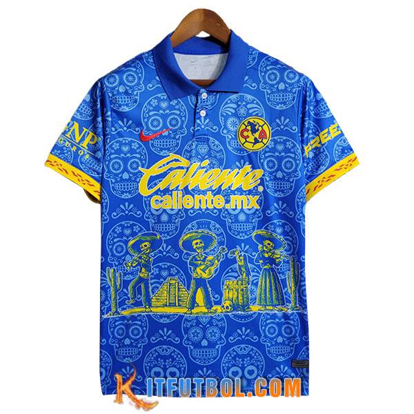 Camiseta Polo Club America Azul 2023/2024