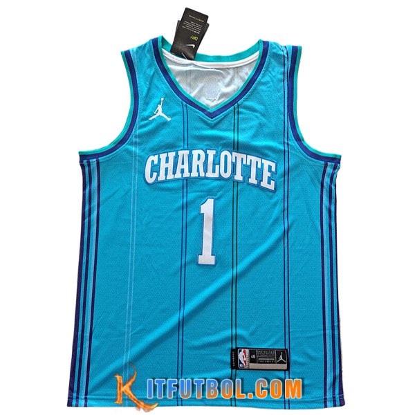 Camisetas De Futbol Charlotte Hornets (BALL #1) 2023/24 Azul -03
