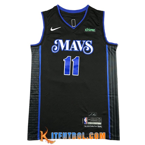 Camisetas De Futbol Dallas Mavericks (IRVING #11) 2023/24 Negro/Azul -02