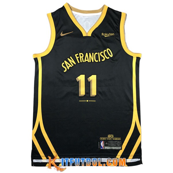 Camisetas De Futbol Golden State Warriors (THOMPSON #11) 2023/24 Negro/Amarillo