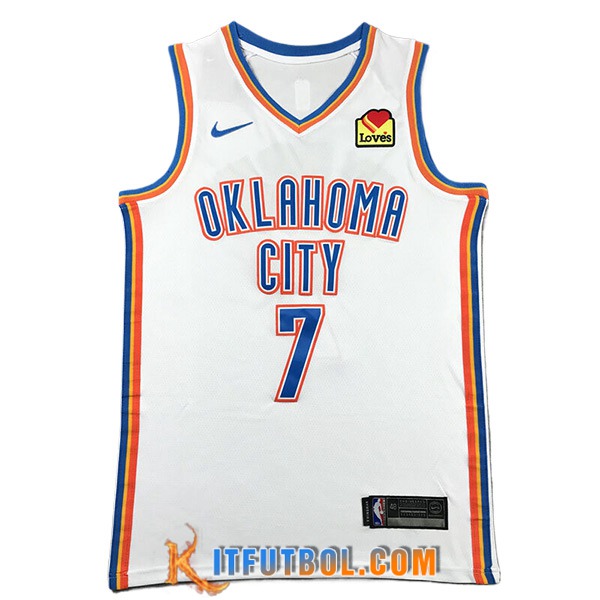 Camisetas De Futbol Oklahoma City Thunder (HOLMGREN #7) 2023/24 Blanco/Azul