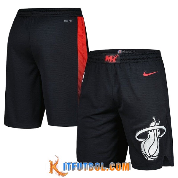 Cortos NBA Miami Heat 2023/24 Negro/Rojo -03