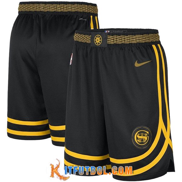 Cortos NBA Golden State Warriors 2023/24 Negro/Amarillo