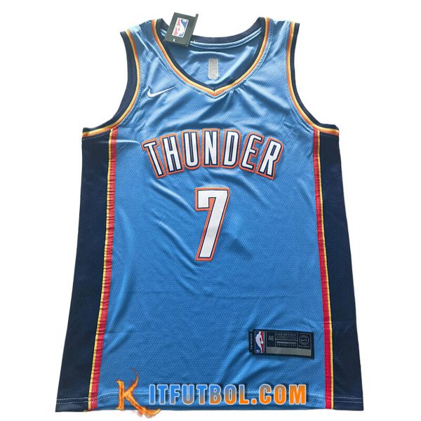 Camisetas De Futbol Oklahoma City Thunder (HOLMGREN #7) 2023/24 Azul/Negro