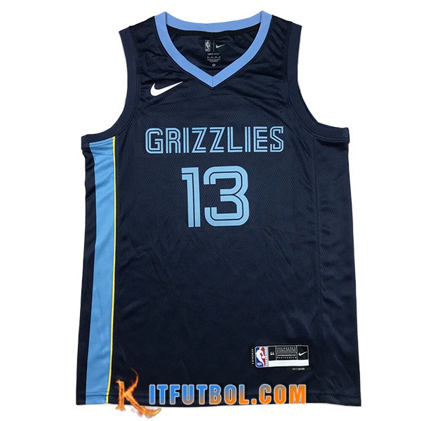 Camisetas De Futbol Memphis Grizzlies (JACKSON JR. #13) 2023/24 Azul Oscuro