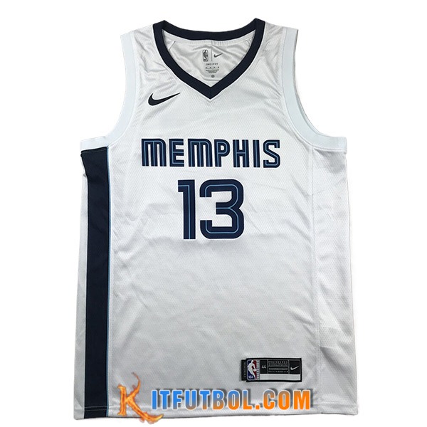 Camisetas De Futbol Memphis Grizzlies (JACKSON JR. #13) 2023/24 Blanco