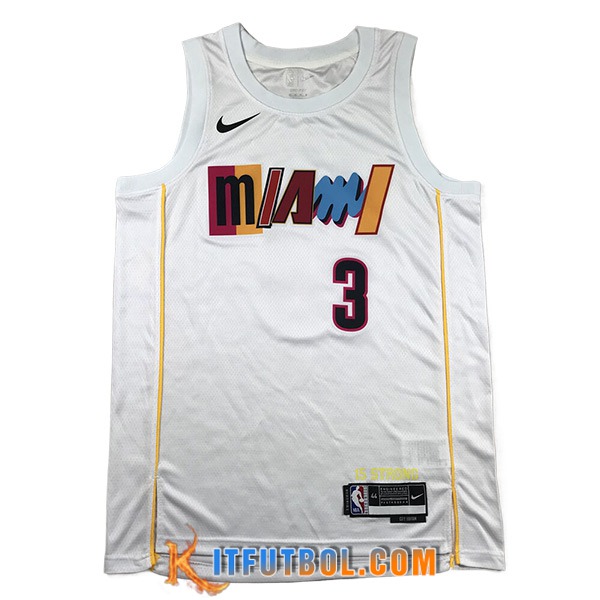 Camisetas De Futbol Miami Heat (WADE #3) 2023/24 Blanco -06