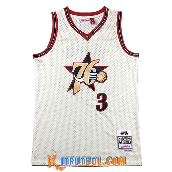 Camisetas De Futbol Philadelphia 76ers (IVERSON #3) 2023/24 Beige