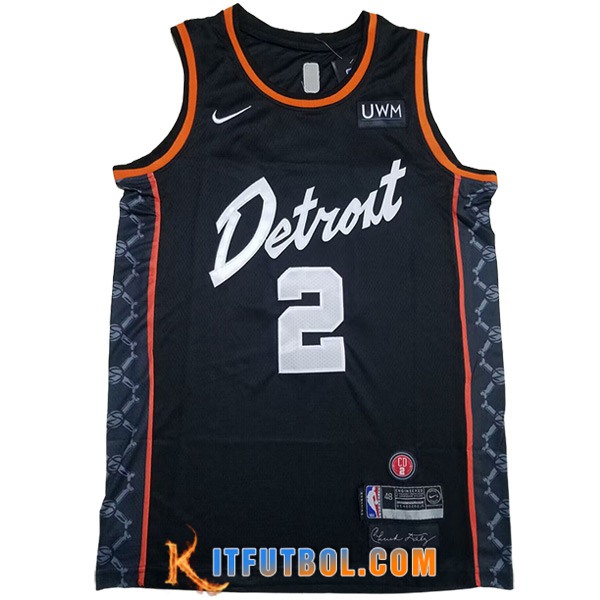 Camisetas De Futbol Detroit Pistons (CUNNINGHAM #2) 2023/24 Negro