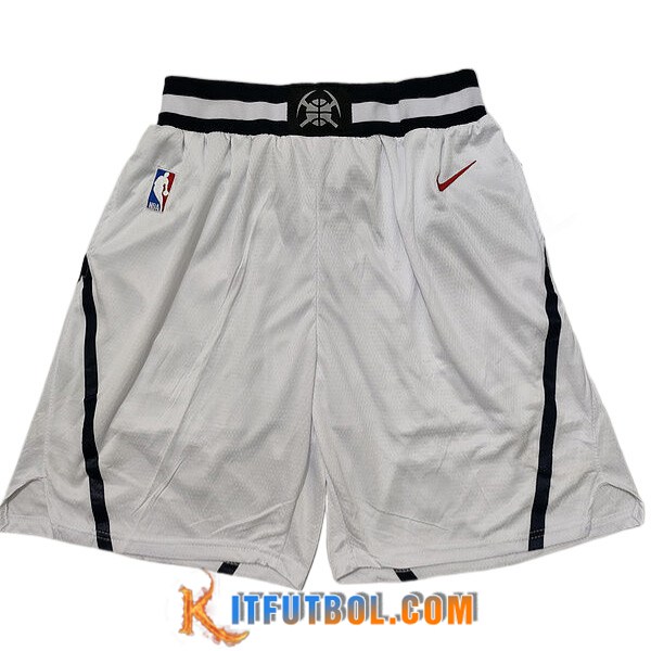 Cortos NBA Denver Nuggets 2023/24 Blanco/Negro