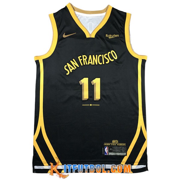Camisetas De Futbol Golden State Warriors (THOMPSON #11) 2023/24 Negro/Amarillo