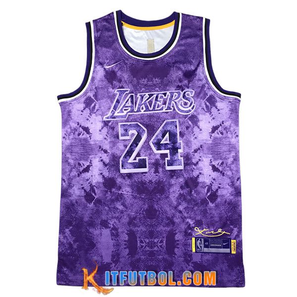 Camisetas De Futbol Los Angeles Lakers (BRYANT #24) 2023/24 Violeta -02