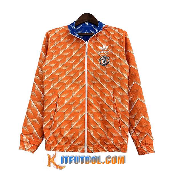 Rompevientos Manchester United Naranja/Blanco 2023/2024