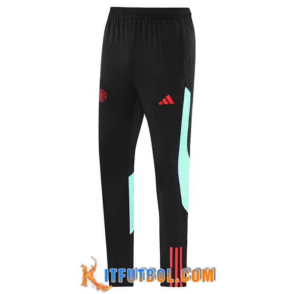 Pantalon Entrenamiento Manchester United Negro/Azul/Rojo 2023/2024