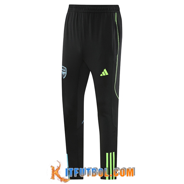 Pantalon Entrenamiento Arsenal Negro/Verde 2023/2024 -02