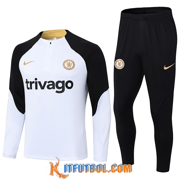 Chandal Equipos De Futbol FC Chelsea Blanco/Negro 2023/2024
